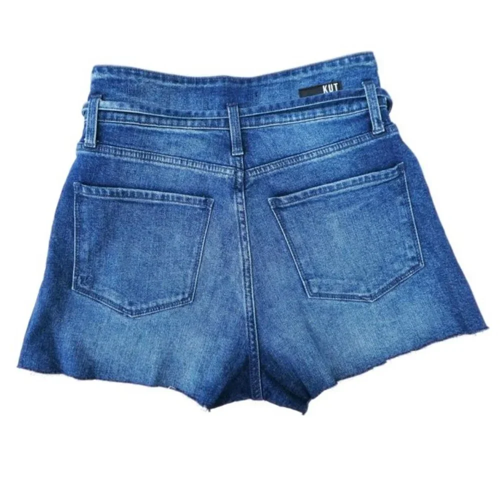 Kut From The Kloth Denim Shorts Juniper High Rise Short Cotton Spandex 4